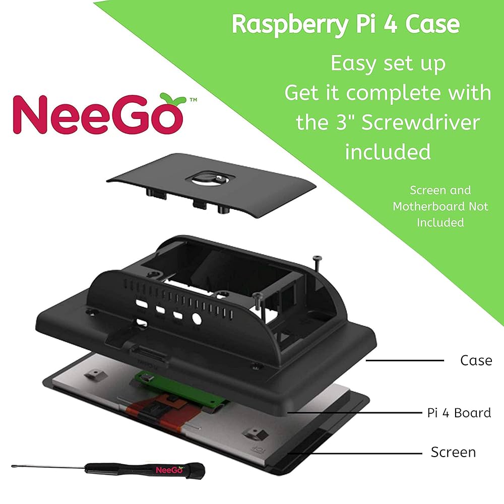 ラズベリーパイ4本体&モニター付きケース Amazon.co.jp: NeeGo Raspberry Pi 4 スクリーンケース